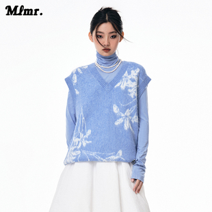 套头宽松针织衫 MLMR中国风毛衣情侣慵懒新中式 软糯毛衣女开春马甲
