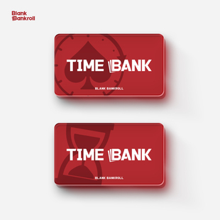 布懒德扑系列德州扑克TIME BANK 时间银行卡专业道具时间卡
