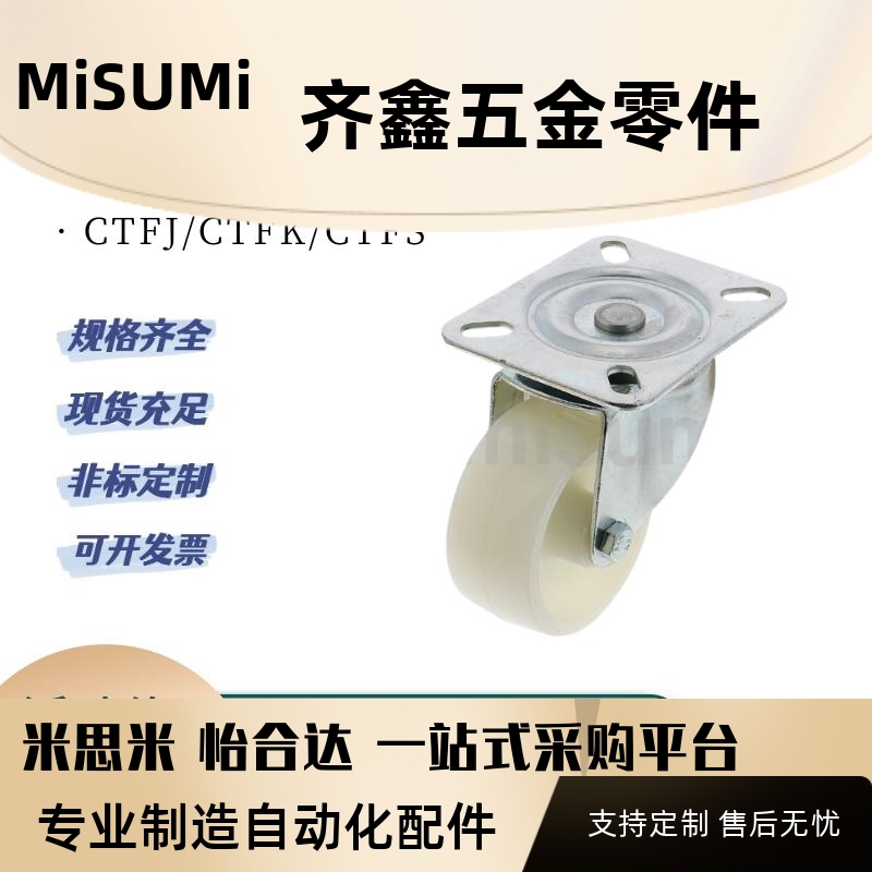 C-CTEK/CTEJ白尼龙脚轮CTES80/100/125-N 聚丙烯CTFJ/CTFK/CTFS
