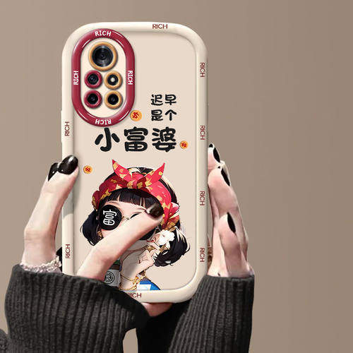 适用华为nova8手机壳小富婆ang-an00新款nova8pro保护套brq-anoo硅胶软novo8se全包jsc-an00防摔5g高级女nove