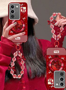 适用vivos17手机壳女V2283A镜头全包防摔s17pro保护套V2284A本命年马vlvos17t新款V2282支架手链viv0s17pr05G