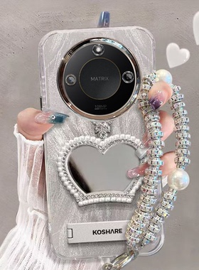 适用荣耀x60手机壳补妆镜BRC-AN00带镜头膜honorx60pro保护套BRP-ANOO全包边5g华为x60pr0防摔新款高级网红女