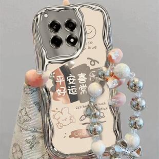 适用一加Ace3手机壳女PJE110硅胶软oneplus ace3pro保护套PJX110全包边1加ace3v防摔PJF110文字1+手链5g新款