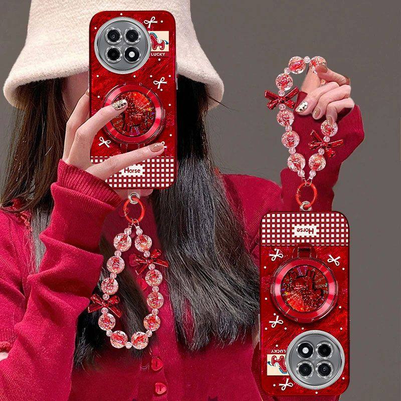 适用一加Ace5手机壳女PKG110带镜头膜1加ace5pro保护套PKR110本命年oneplus新年款5G支架手链oppo喜庆红oppo,3C数码配件,手机保护套/壳,淘宝优惠券,粉丝福利购,淘宝优惠卷