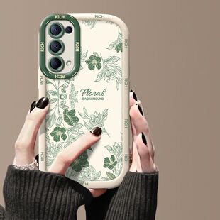 适用OPPOReno5手机壳女pegm00硅胶软5g全包边0pp0ren05k保护套pegm10防摔opreno5pro高级花pdsm00个性vivo潮