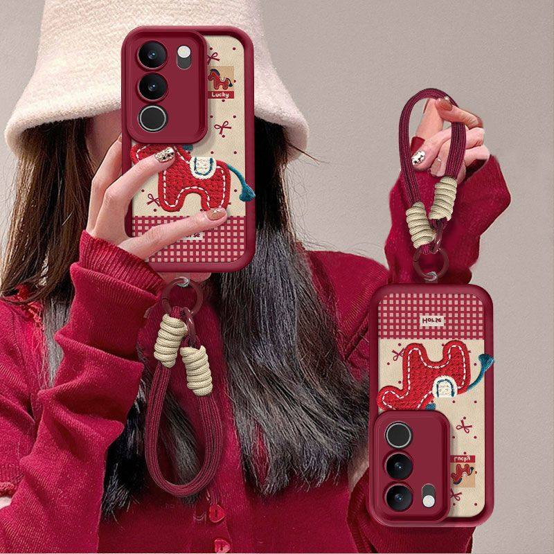 适用vivos17手机壳新款V2283A软硅胶s17pro保护套V2284A本命年马vlvos17t镜头全包边V2282A防摔5g手绳女viv0,3C数码配件,手机保护套/壳,淘宝优惠券,粉丝福利购,淘宝优惠卷