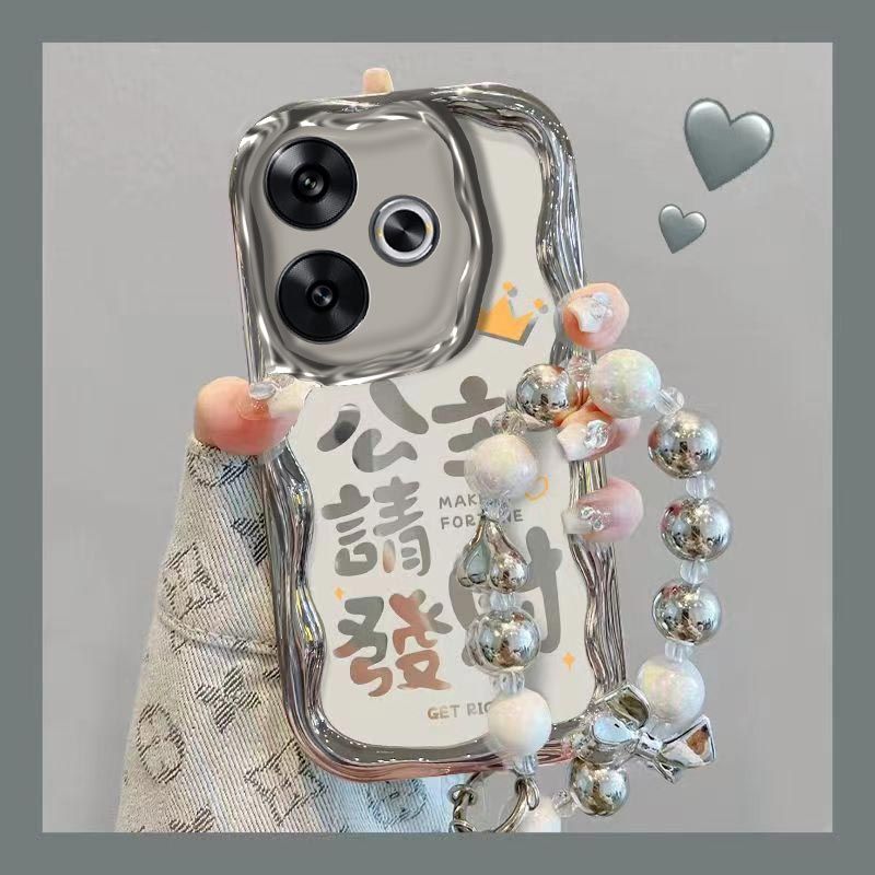 适用小米红米Turbo3手机壳RedmiTurbo3电镀硅胶软24069RA21C保护套hongmi全包边防摔5g新款turb03文字高级女