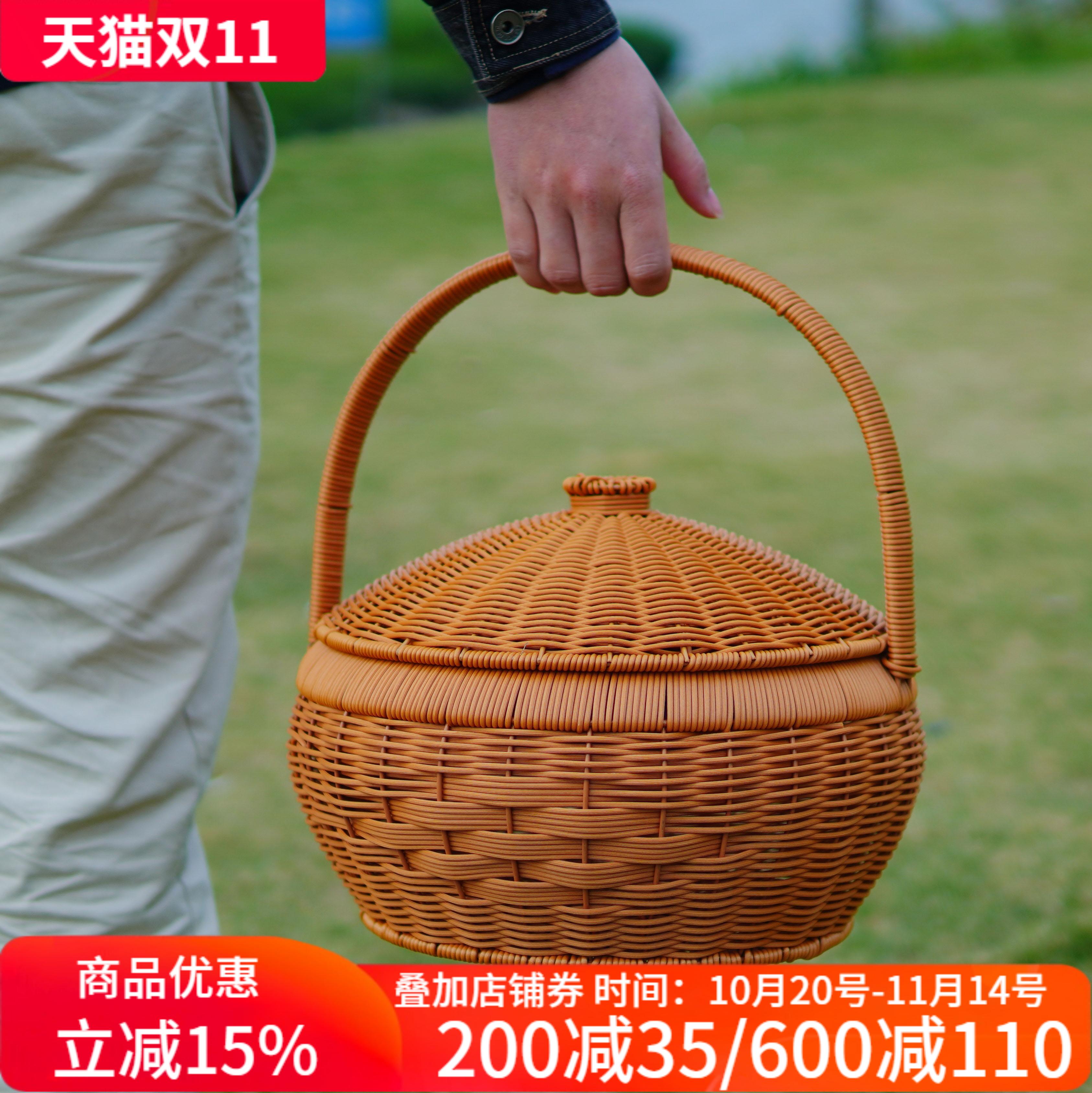 手提篮拜拜篮装鸡鸭收纳