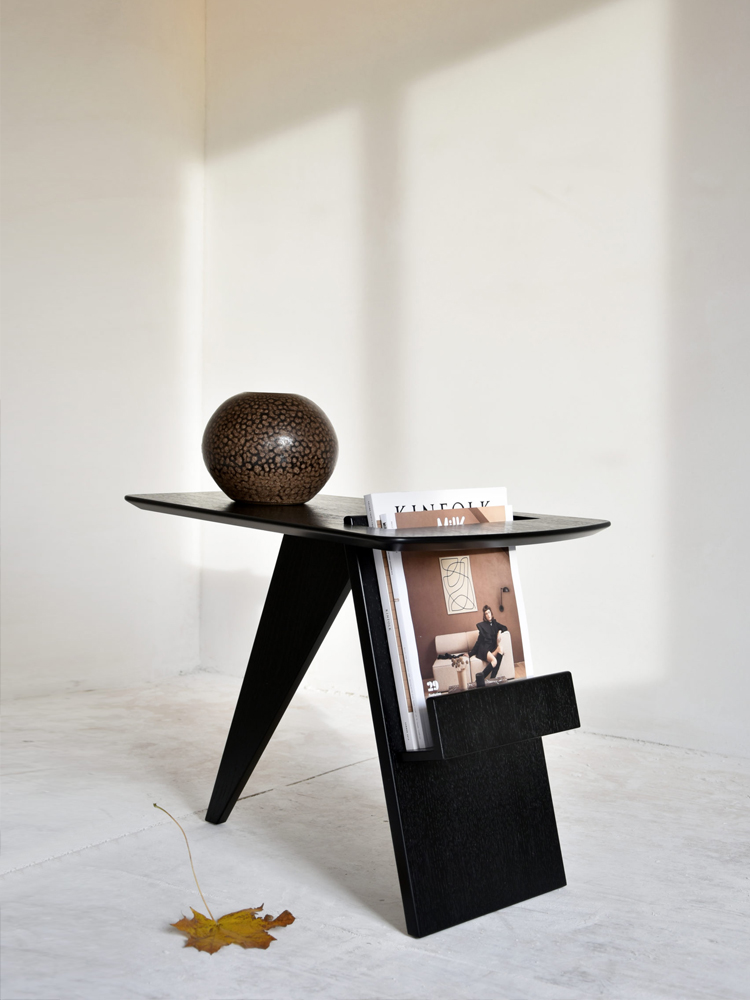 原创简约异形实木边几