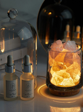 德国无火香薰精油白茶扩香石晶石室内香氛清新助眠小夜灯生日礼物