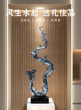 风生水起入户进门玄关装饰摆件轻奢高档客厅电视柜工艺品艺术摆设