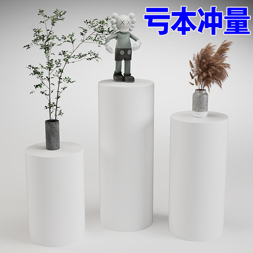 木质模特站台服装店地台长方形箱包鞋店展柜手办底座展示直播台子