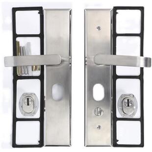 通用型步阳防盗门把手加厚拉手304不锈钢进户门面板防撬大门拉手