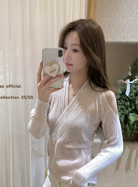 AS OFFICIAL-露肩挂脖小衫15272