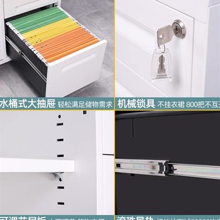 办公文件柜d推拉卷门柜铁皮柜档案柜财务凭证资料柜收纳矮柜储物