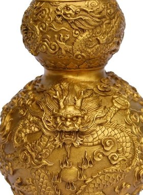纯铜龙纹葫芦饰品大型开放式葫芦C入口装饰客厅卧室桌面办公室展