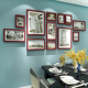 实木客厅沙发照片墙创意组合挂墙欧式 艺N术相片墙文化相框墙