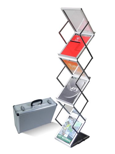 中古报刊置物架A4铝合金折叠资料架工作室拍摄Q陈列杂志收纳落地