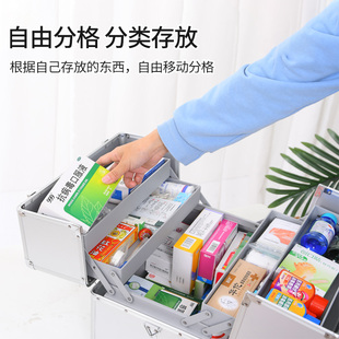 医药箱家用大容量家庭双开医疗急救包全套出诊带装W药收纳盒应急