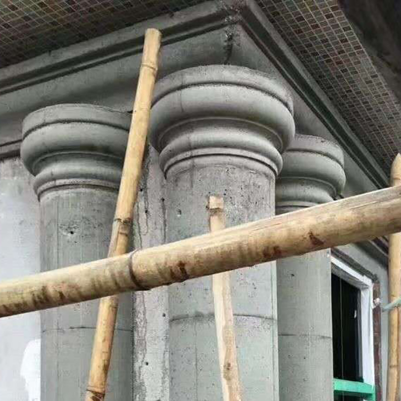 罗马柱圆柱模具柱脚模型底座柱头水泥制品加厚塑V料别墅建筑模板