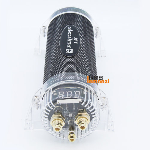 汽车音响12v超级法拉低音炮滤A波电容稳压器车载音响改装功放水塘