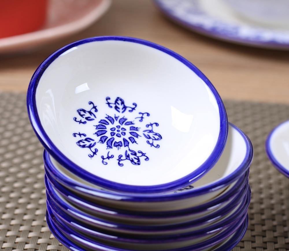 创意青花瓷小吃碟味o碟蘸料酱油料汉碟中式火锅酒店陶瓷菜盘子醋,餐饮具,碟,淘宝优惠券,粉丝福利购,淘宝优惠卷