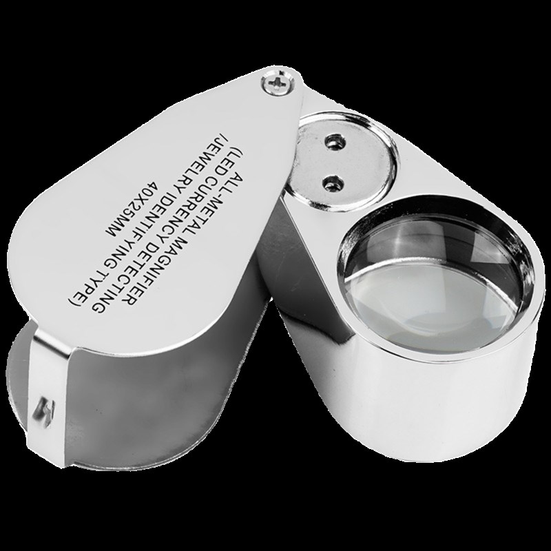 看黄金首饰钢g印放大镜40倍高清便携式带灯珠宝玉石天珠鉴定专用