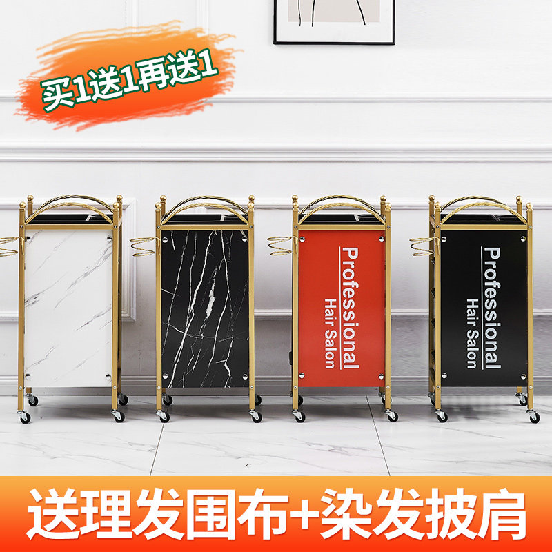 美发车发廊手推车杠车包邮美容小推车理发店烫染工具Z车复古欧式