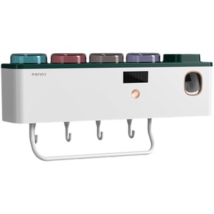 电动牙刷牙杯架挂墙漱.口杯置物 牙刷消毒器智能杀菌免打孔壁挂式