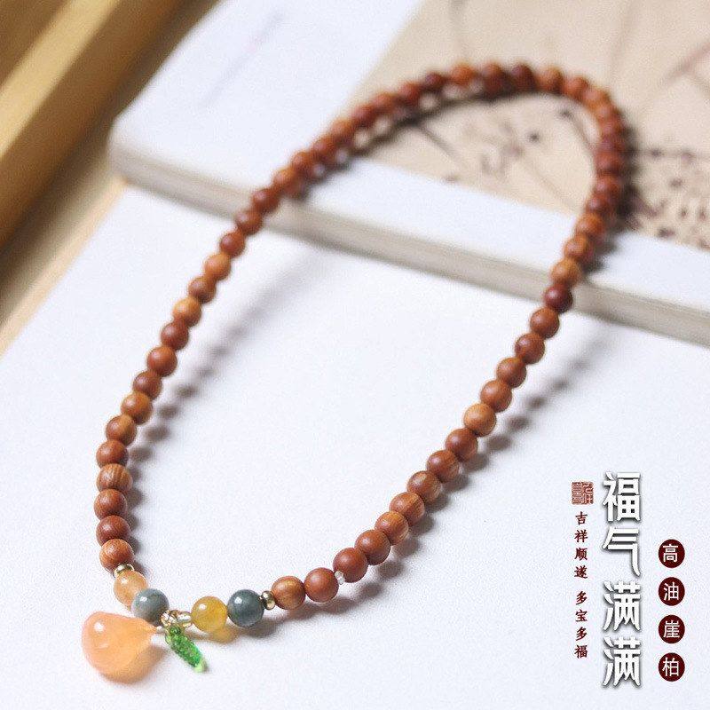 高油崖柏双圈款女士手链檀香木6mm手串DIY搭配蜜蜡南瓜珠吊坠配饰,饰品/流行首饰/时尚饰品新,小众木作,淘宝优惠券,粉丝福利购,淘宝优惠卷