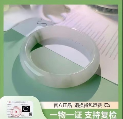 带证书原创天然天山翠手镯新疆金丝玉不知春冰种翡翠飘花玉镯