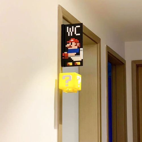 马里奥门牌厕所指示牌