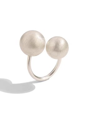 春秋圆球拉丝工艺锁骨链小众设计感轻奢高级感重工长款毛衣链耳环