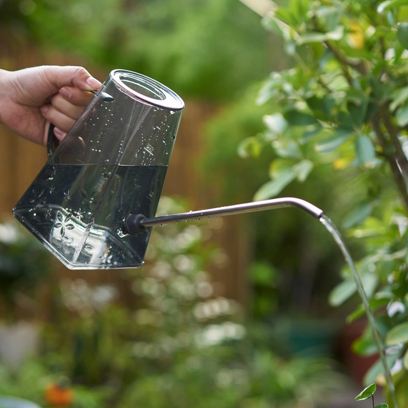 家用透明PP塑料复古洒水壶园艺浇水壶喷壶长嘴浇花V壶盆栽浇花水
