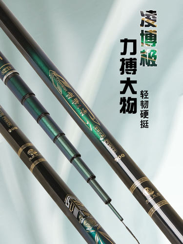 忠领钓具凌博极轻量大物杆鲢鳙专用台钓鱼竿手杆碳素19调巨物杆