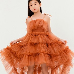 22新款儿童礼服公主裙花童蓬蓬纱重工时尚洋气女童晚礼服连衣裙