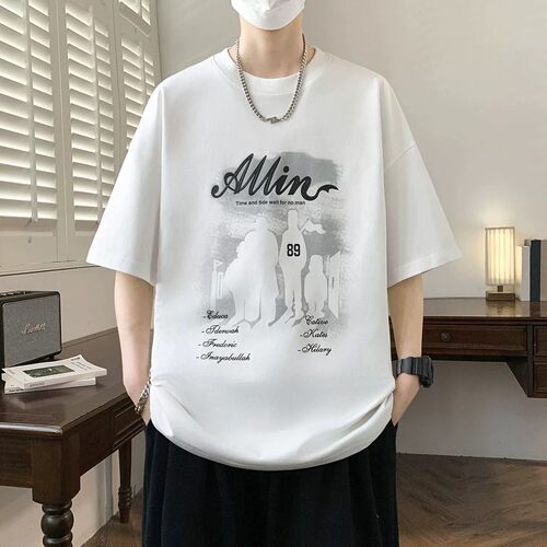 夏季短袖t恤男孩2026新款初中高中学生青少年大童男装半袖上衣服