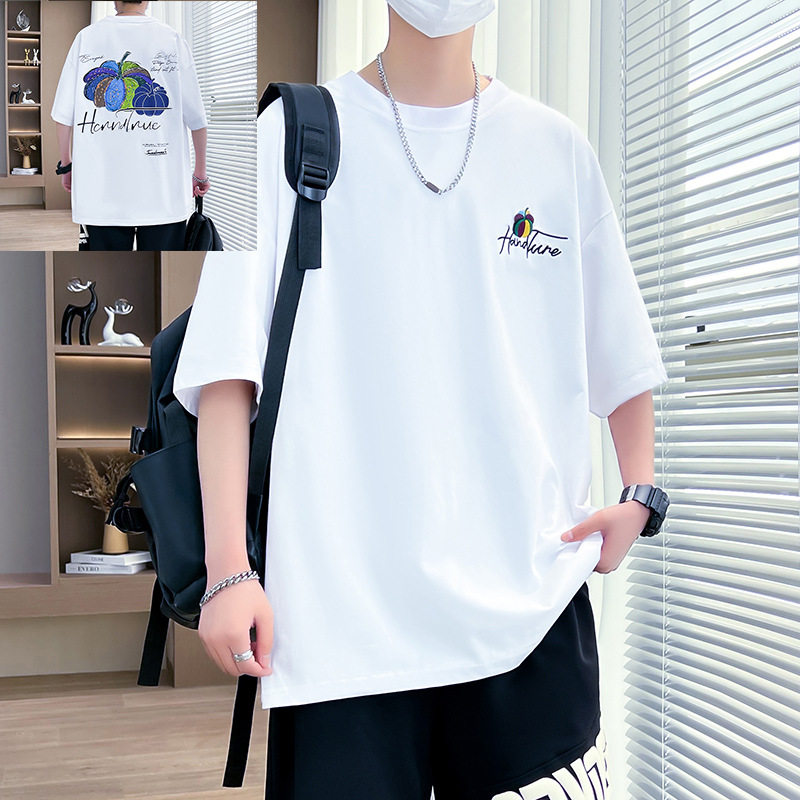 初中高中学生短袖t恤13岁男孩帅气夏装15青少年帅气半袖上衣体恤