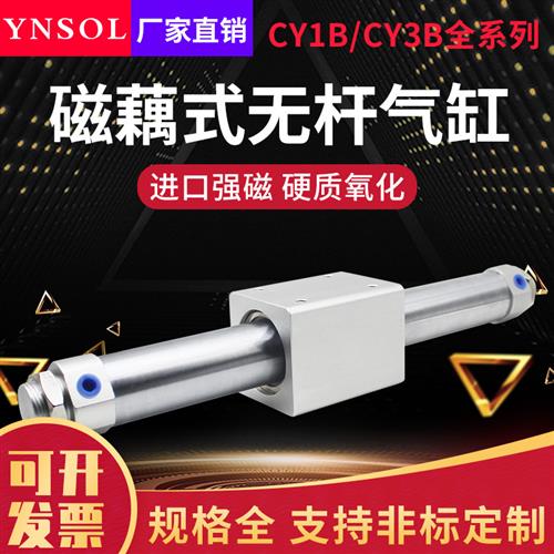 SMC型磁偶式无杆气缸CY1B/CY3B10/15/20/25/32/40-200气动滑台RMS