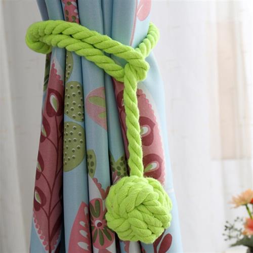 简约麻绳窗帘扣绑带系带捆绑绳子一对挂球挂钩扎带束带欧式花