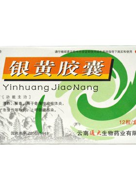 【滇珍本草】银黄胶囊0.3g*12粒/盒