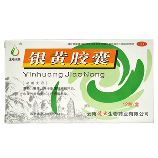 银黄胶囊12粒咽喉炎专用药扁桃体炎非清肺口服液软含片含化片滴丸
