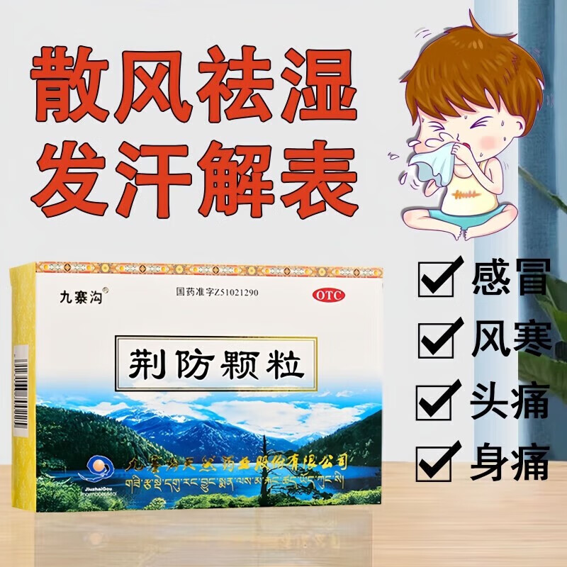 九寨沟荆防颗粒冲剂荆防感冒颗粒中成药儿童败毒散大袋人用非合剂-封面