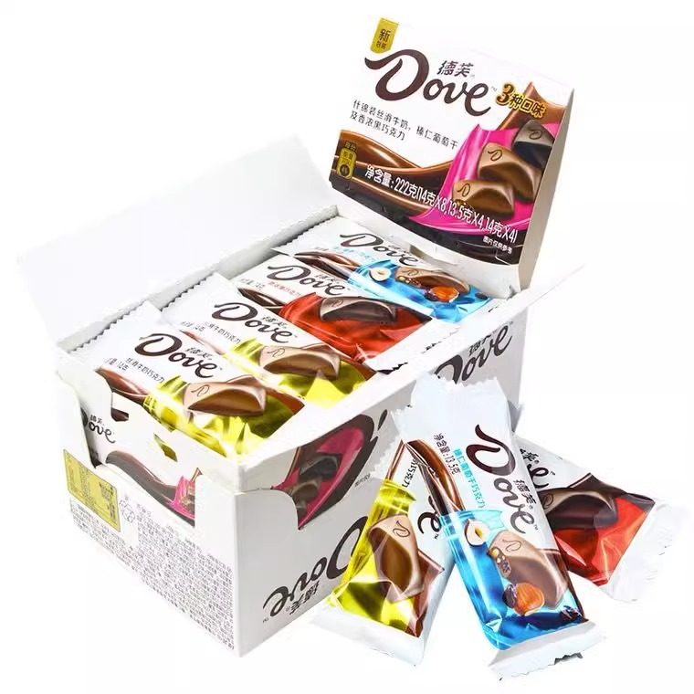 德芙巧克力盒装224g丝滑牛奶送女友礼盒装喜甜蜜糖果零食tjb