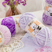 雪球暖绒线雪尼尔粗线毛线团手工diy钩针金丝绒粗毛线冰条线棒针