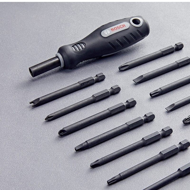 询价！BOSCH/博世37件带手柄电动螺丝批头套装75mm长黑色批