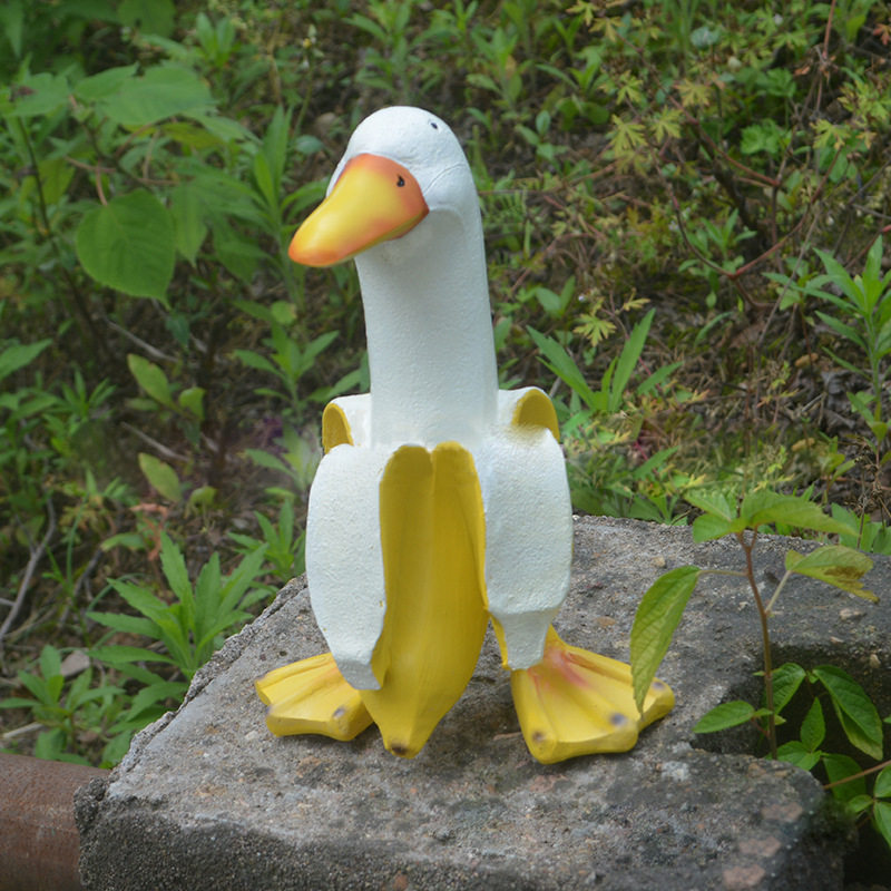 花园庭院香蕉小摆件创意园艺装饰品户外摆饰树脂工艺品