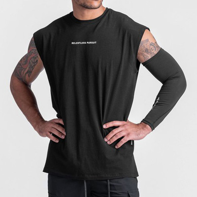 Men's Sports Tank Top Sleeveless T-Shirt 男士运动背心无袖T恤