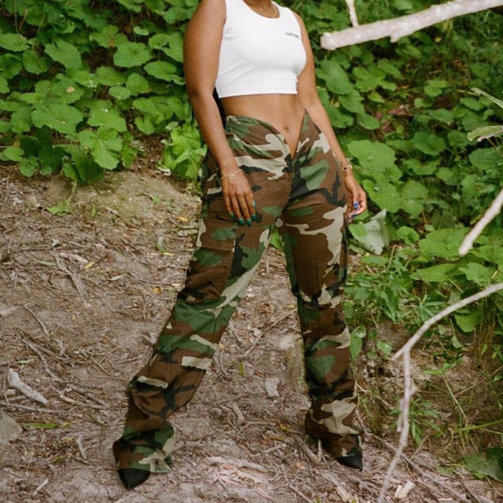 Irregular pocket camouflage casual pants口袋不规则迷彩休闲裤