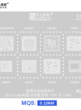阿毛易修SM8550/7450/6225/8475/MT8176V/6983Z/6895Z植锡网钢网